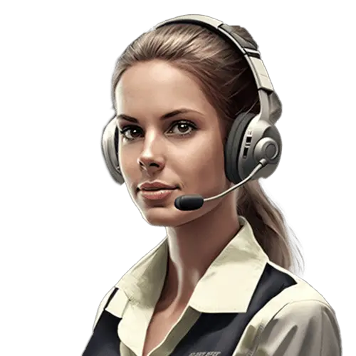 support agent wearing a head phone